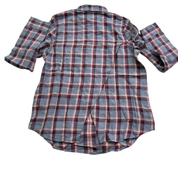 Marine Layer meadow shirts button down size medium plaid wrap back Collared new - Picture 4 of 13